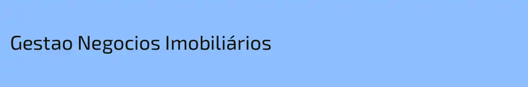 Gestao Negocios Imobiliários